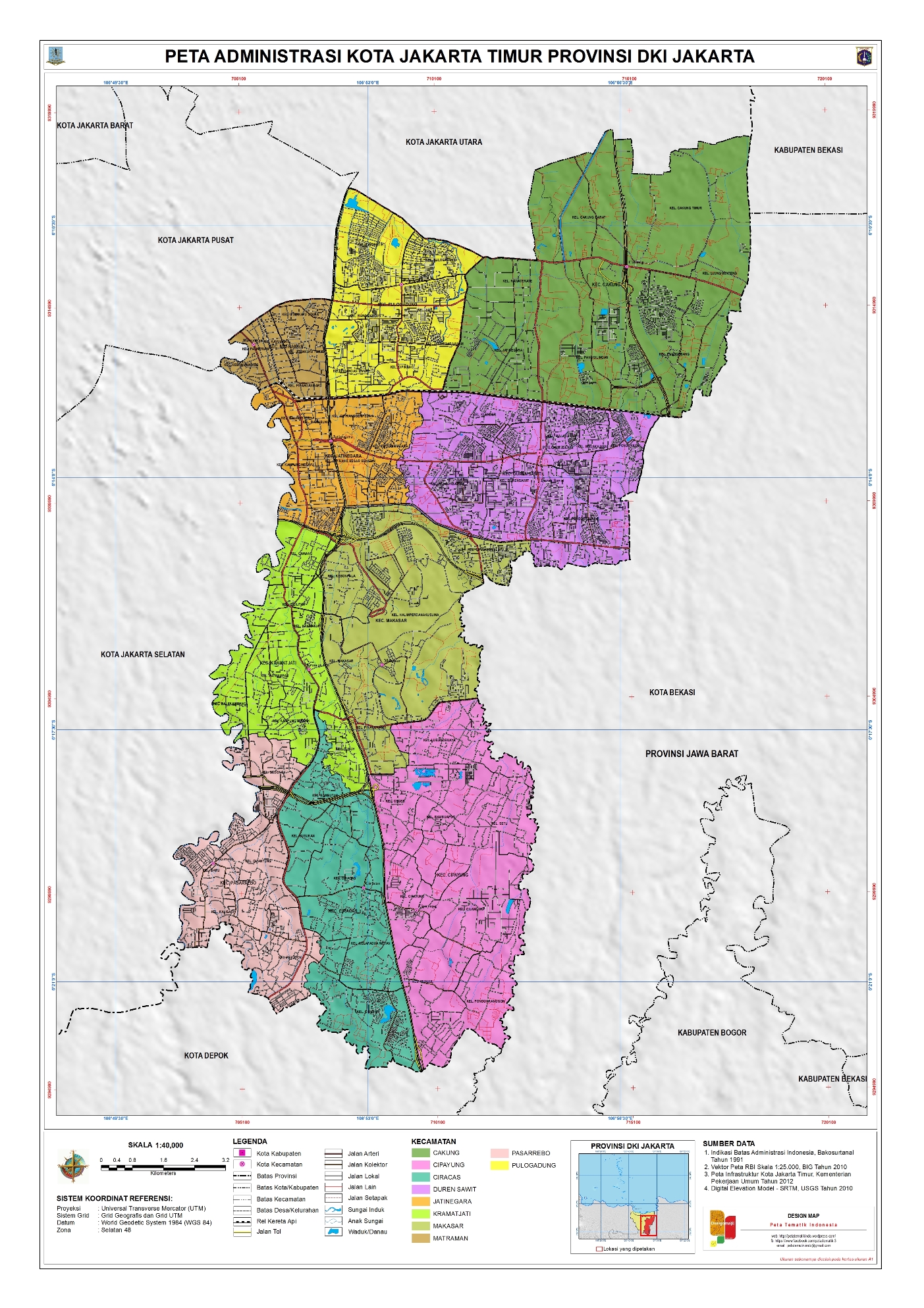 Gratis Download Peta Jakarta Timur  Lengkap womanlasopa